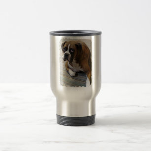 Rostfri travel mug för boxarehund resemugg