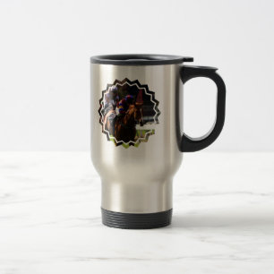 Rostfri travel mug för hästkapplöpning resemugg