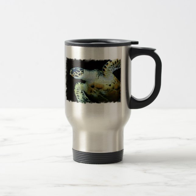Rostfri travel mug för Leatherbackhavssköldpadda Resemugg (Höger)