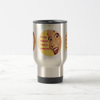 Rostfri travel mug för roligt Retro hemmafruSKRI Resemugg