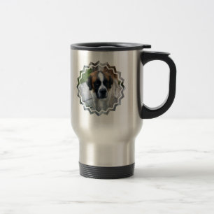 Rostfri travel mug för St Bernard foto Resemugg