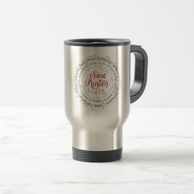 Rostfri travel mug - Jane Austen perioddramer Resemugg (Framsida höger)