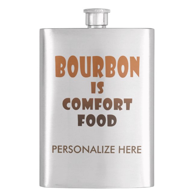 ROSTFRITT FLASKA - BOURBON är Comfort Food Fickplunta (Framsidan)