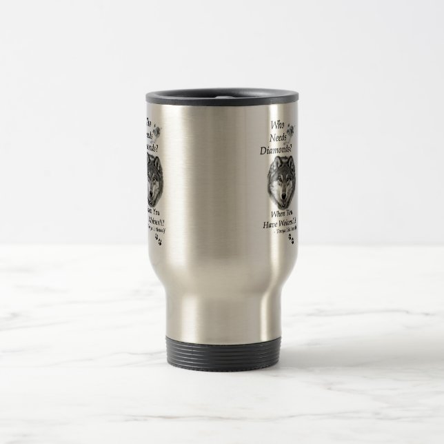 Rostfritt stål 15oz för diamantsamlingstravel mug resemugg (Center)