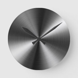 rostfritt stål rund klocka