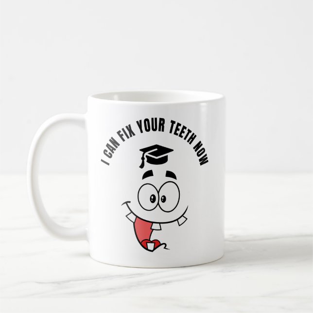 ROSTFUNKIG TANDLÄKARMUGG KAFFEMUGG (Vänster)