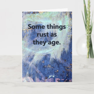 Rostig födelsedag kort