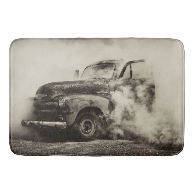 Rostig gammal lastbilsammanbrott badrumsmatta (Framsidan)