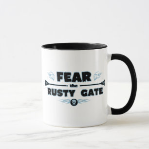 Rostig grind - blått mugg