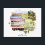 *~* Rostig Klassisk Gammal Antik Målad LASTBIL Vykort<br><div class="desc">POSTKORT  POSTKORT - KLASSIKA BILAR RETRO - Grunge stil Digitalt Förbättrade Målningar - PERSONALISERA TEXT OM ÖNSKAS. - GAMMAL rostig KLASSIKER LASTBIL i ett fält med träd.</div>