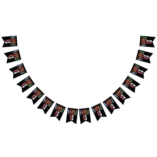 rostig registreringsskylt, 70-årsdag vimplar (Alla)