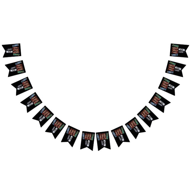 rostig registreringsskylt 80-årsdag vimplar (Alla)