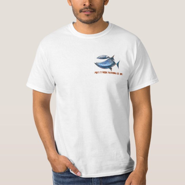 Rostig skjorta för krokfiskeinställning tee shirt (Framsida)