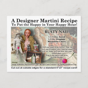 Rostig spik Martini Recept Postkort Vykort
