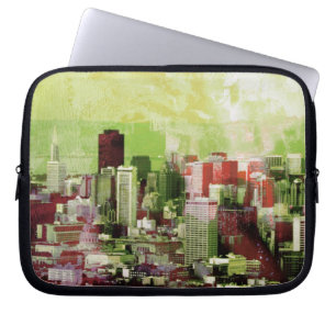 Rostig stad laptop sleeve
