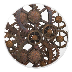 Rostig Steampunk metall utrustar Knopp
