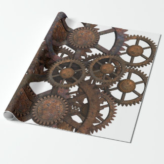 Rostig Steampunk metall utrustar Presentpapper