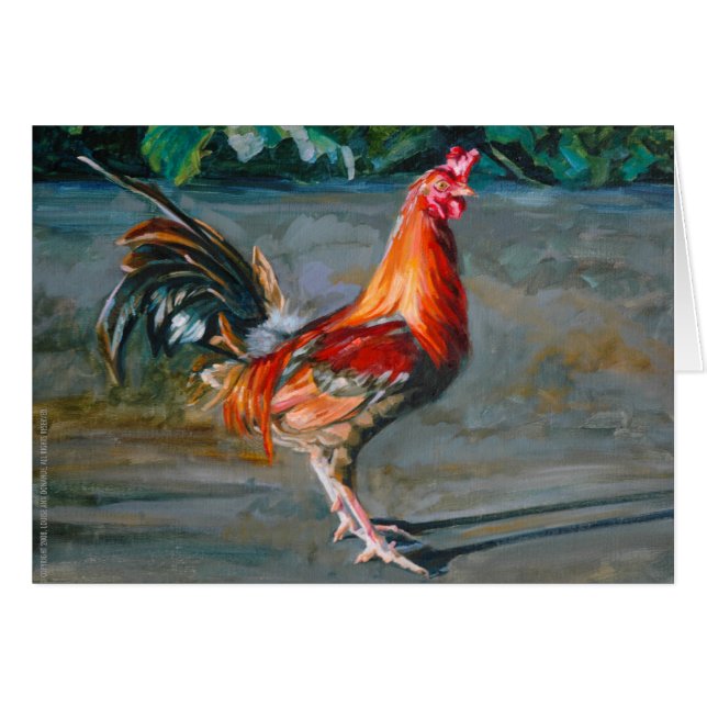 Rostiga Pinklegs Hälsningskort (Framsidan Horizontal)