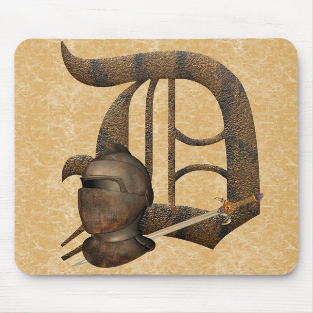 Rostiga riddare märka med sina initialer D Musmatta (Framsidan)