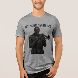 Rostiga Växlar Smooth Jazz Steampunk Robot Trumpet T Shirt