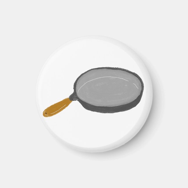 Rostigt gjutjärnspanna kökspresent magnet (Framsidan)