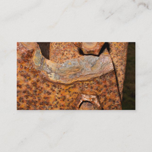 Rostigt kasta i sig och skruvar visitkortar visitkort (Framsida)