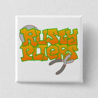 Rostigt klämma fast knapp