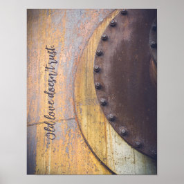 Rostigt metallföremål poster