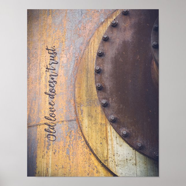 Rostigt metallföremål  poster (Framsidan)