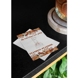 Rostigt rolig sarkastisk linjekonst kvinna vykort