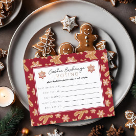 Röstkort - Ballot-jul-cookie Exchange Party