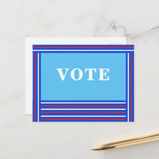 Röstkort - blått fönster vykort