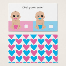 Röstkort för Party-ballot i Cute Baby Gender Visitkort