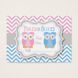 Röstkort för uggla Gender Visitkort