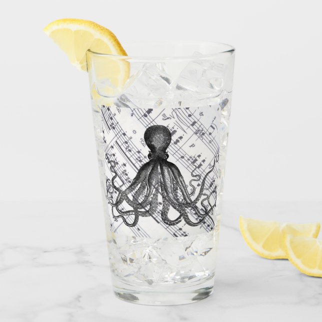 Rostlig marmelk, nutida vintage bläckfisk glaskopp (Framsida Ice)