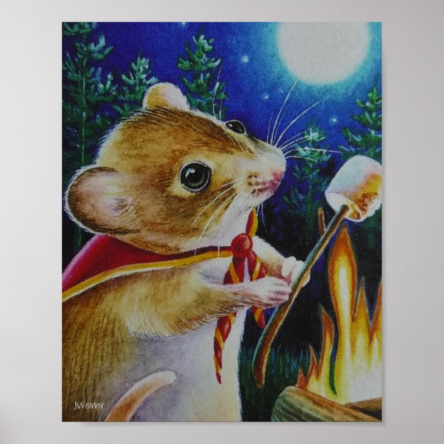 Rostning av kameramusar Art 8x10 Poster (Framsidan)