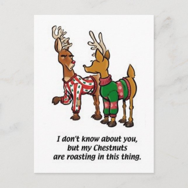 Rostning av kastanjer vykort (Framsida)