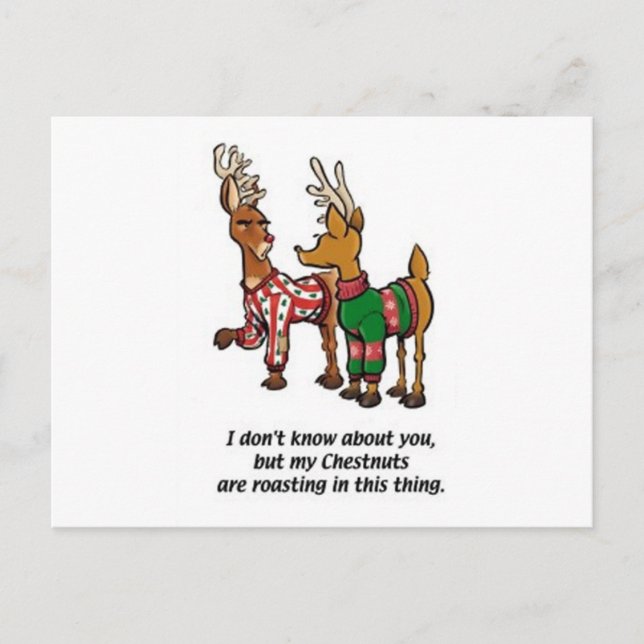 Rostning av kastanjer vykort (Framsida)