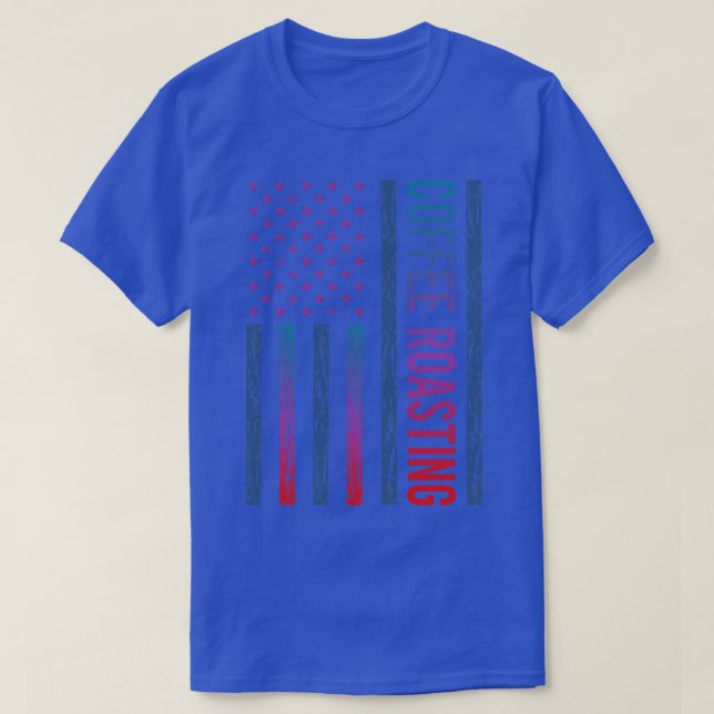 Rostning av övertonat Flagga-kaffe T Shirt (Design framsida)