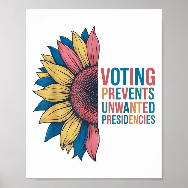 Röstning Förhindrar Oönskade Presidentval Röstning Poster (Framsidan)