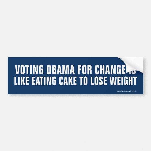 Röstning Obama för ändrings… bildekal (Framsidan)