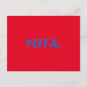 Röstning på spanska Español blå röd, modern Vykort