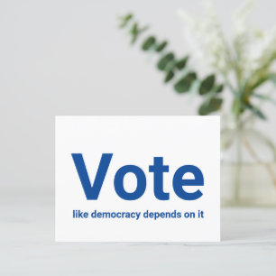 Röstning som demokrati är beroende av blått och vi vykort