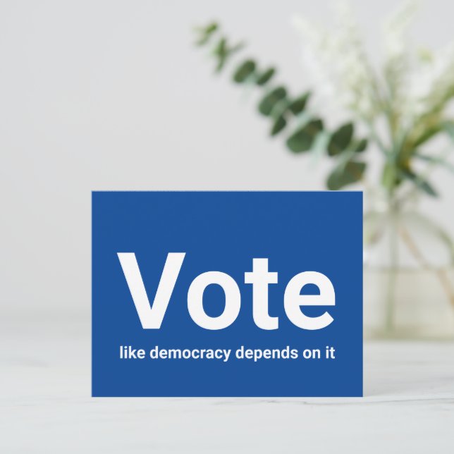 Röstning som demokrati är beroende av det vita och vykort (Stående Fram)