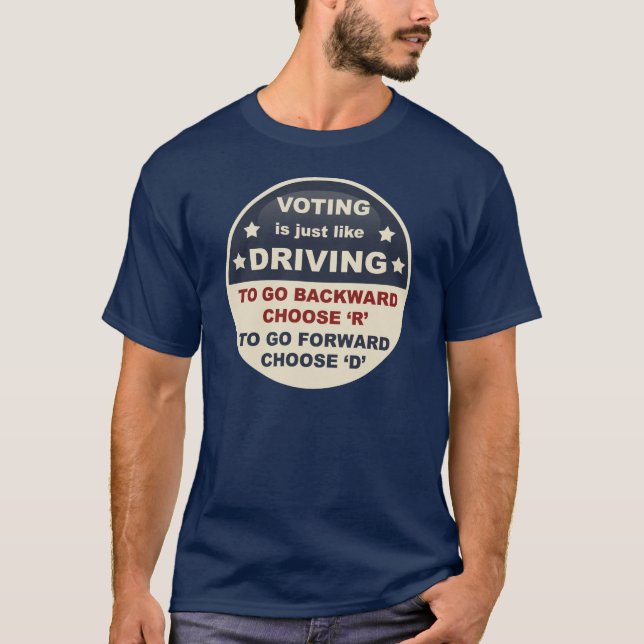 Röstningen är precis lik körning tee shirt (Framsida)