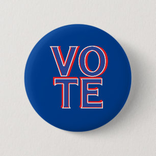 Röstningsrunda Sticker Politiska Kampanj Merchandi Knapp