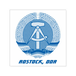 Rostock, DDR, Rostock, Socialistgruppen Öster Tysk Självfärgande Stämpel