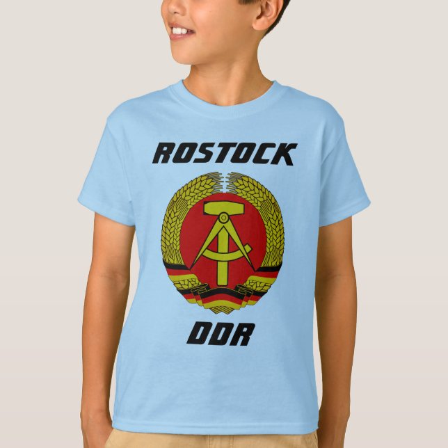 Rostock, DDR, Rostock, Socialistgruppen Öster Tysk T Shirt (Framsida)