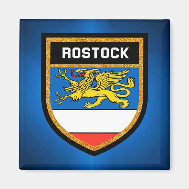 Rostock Flagga Magnet (Framsidan)