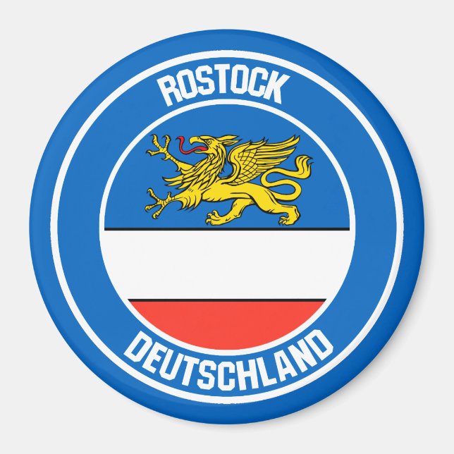 Rostock Round Emblem Magnet (Framsidan)